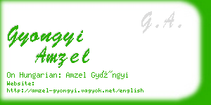gyongyi amzel business card